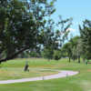 A view of a tee at Twin Peaks Golf Course.