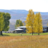 View of the clubhouse from the 18th at Yampa Valley Golf Club