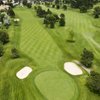 Aerial view of the 10th green at Colorado Springs Country Club