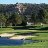 A view of green with water coming into play at Colorado Springs Country Club