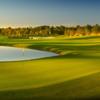 A view of green with water coming into play at Cherry Creek Golf Course