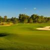 A view of green protected by bunkers at Cherry Creek Golf Course
