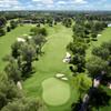 Aerial view of the 1st green at Eighteen Hole Course from Cherry Hills Country Club