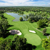 Aerial view of hole #18 at Eighteen Hole Course from Cherry Hills Country Club