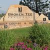A view of the front sign at Broken Tee Englewood Golf Course