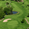 Aerial view of green #14 at Broken Tee Englewood Golf Course