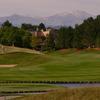 A view of a tee with the clubhouse in background at Glenmoor Country Club