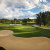 A view of the 5th green with water coming into play at Inverness Hotel & Golf Club