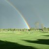 A view of rainbow over the Mountain Vista Greens Golf Course