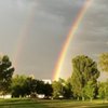 A view of rainbow over Southglenn Country Club