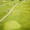 Aerial view of green #9 at Cattail Creek Golf Course