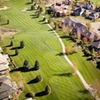 Aerial view of tee, fairway #18 at Mariana Butte Golf Course