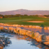 A view of a hole guarded by bunker at Links at Cobble Creek