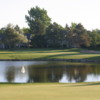 A view of a hole with water coming into play at Heather Ridge Golf Course