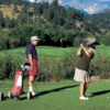 A view of a green at Lake Estes Executive 9 Hole Course.