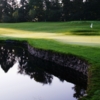 A view of a hole with water coming into play at Pole Creek Golf Club