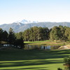 Monument Hill CC: View of the 13th hole with Pikes Peak serving as backdrop