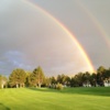 A double rainbow view from a fairway from Ranch at Roaring Fork Golf Course
