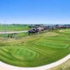 View of the par-3 6th green at Ute Creek Golf Course