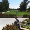 A sunny day view of a tee from Greg Mastriona Golf Courses at Hyland Hills
