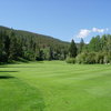 A view of the 18th fairway at Eagle Vail Golf Club