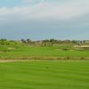 A view with bunkers in background at Broadlands Golf Course
