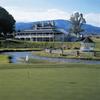 A view of green #18 with clubhouse in background at Gypsum Creek Golf Course