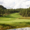 A view of the 15th hole at Mountain Course from Glacier Club.