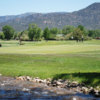 A view of the 3rd green at Collegiate Peaks Golf Course.