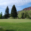 A view of the 1st green at Glenwood Springs Golf Club.