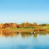 A view over the water from Pelican Lakes Golf Club.