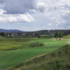 A view of the 15th hole at Shining Mountain Golf Club.