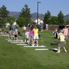 A view of the driving range tees at West Woods Golf Club